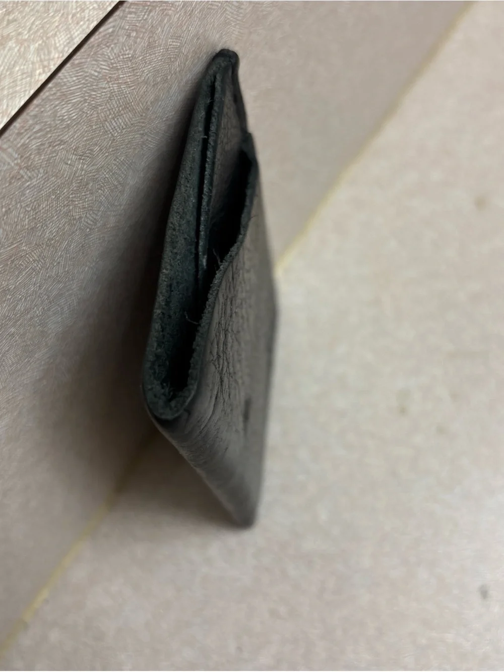 Portland Leather Goods Black Minimalist Full Grain Leather Wallet Card Holder